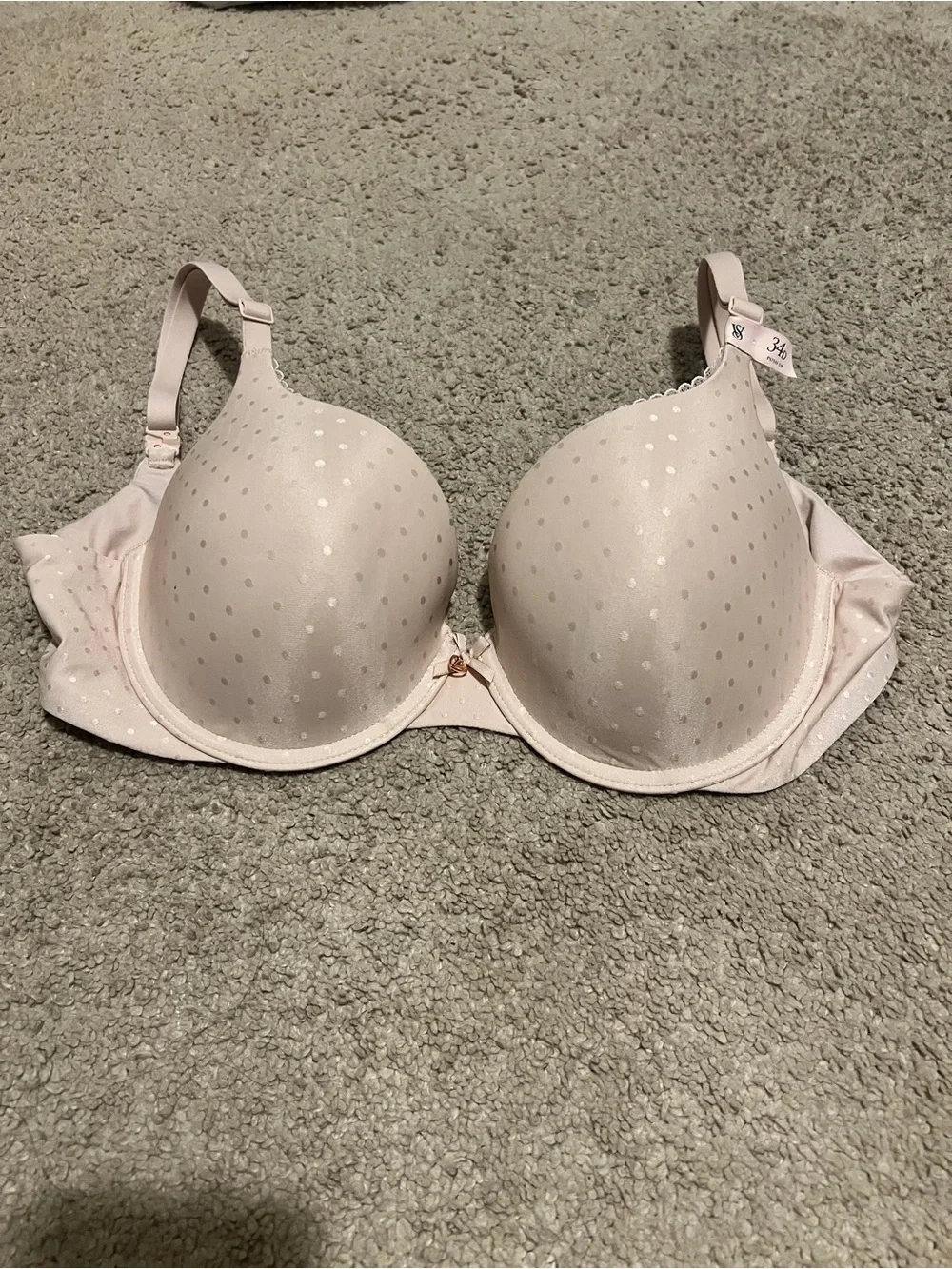 34D Light Pink Polka Dot T-Shirt Bra